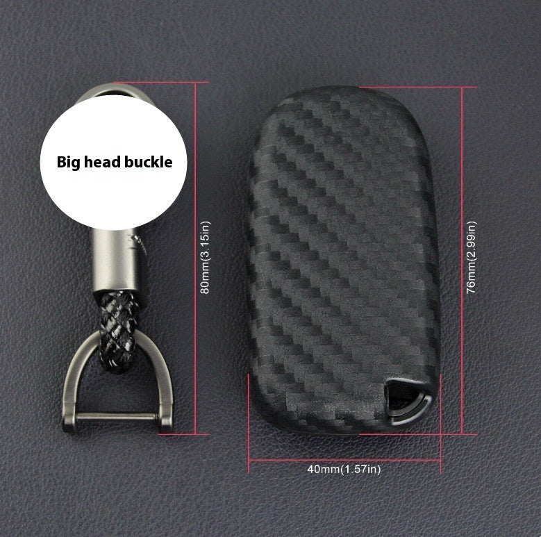 For Key Case Cover Dodge Chrysler Fiat Carbon Fiber Silicone Case Remote Key Protection Case