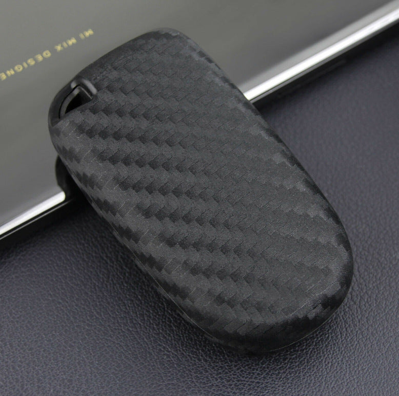 For Key Case Cover Dodge Chrysler Fiat Carbon Fiber Silicone Case Remote Key Protection Case